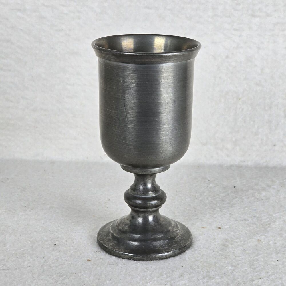Vintage Colonial Casting Company Statesmetal XIII Pewter Goblet Chalist 6"